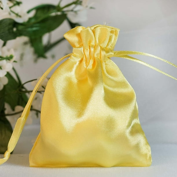 10 pcs 5x7" Yellow ORGANZA FAVOR BAGS Wedding Party Reception Gift Favors SALE